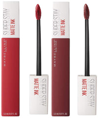 Maybelline New York Super Stay Matte Ink Liquid Lipstick, 20 Pioneer, 5ml & Maybelline New York Super Stay Matte Ink Liquid Lipstick, 50 Voyager, 5ml