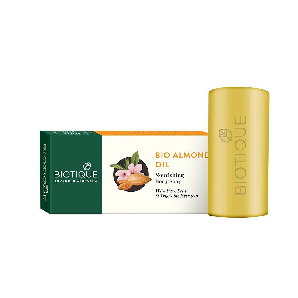 Biotique Almond Oil Nourishing Body Soap, 150g & Bio Orange Peel Revitalizing Body Soap, 150g