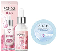 Pond's  Bright Beauty Spot-less Glow Serum, 30ml & POND's Super Light Gel Oil Free Face Moisturizer 73 g, With Hyaluronic Acid & Vitamin E for Fresh Glowing Skin & 24 hr Hydration - Daily Use