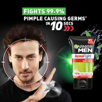 Garnier Men Acno Fight Anti Pimple Face Wash, Anti Pimple Face Wash with Salicylic Acid and Herba Repair, Suitable for all Skin Types, 150g