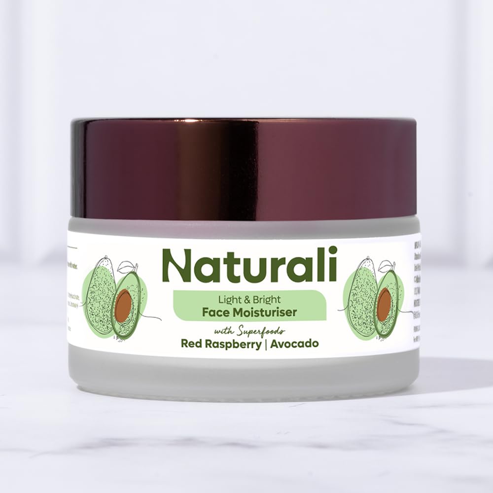 Naturali Face Moisturiser | Sweat-free Moisturisation | Sun Protection | Lightweight | Non-sticky | Non-greasy | Non-comedogenic | Fast Absorbing | 30ml