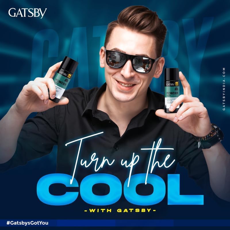 Gatsby Japan Hair Volumizing Powder Clay - 20g | Unbreakable Smooth | Ultra Lightweight & Massive Volume | Matte Finish Hair Wax for Men | Super Strong Hold | Quick & Easy Hair Styling