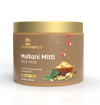 VEDAHARVEST Harvest Multani Mitti Face Pack/Mask, 100gm| Removes Acne, Blackheads, Pigmentation | Natural Face Glow For Man And Women | Chemical Free | Ayurvedic Face Mask