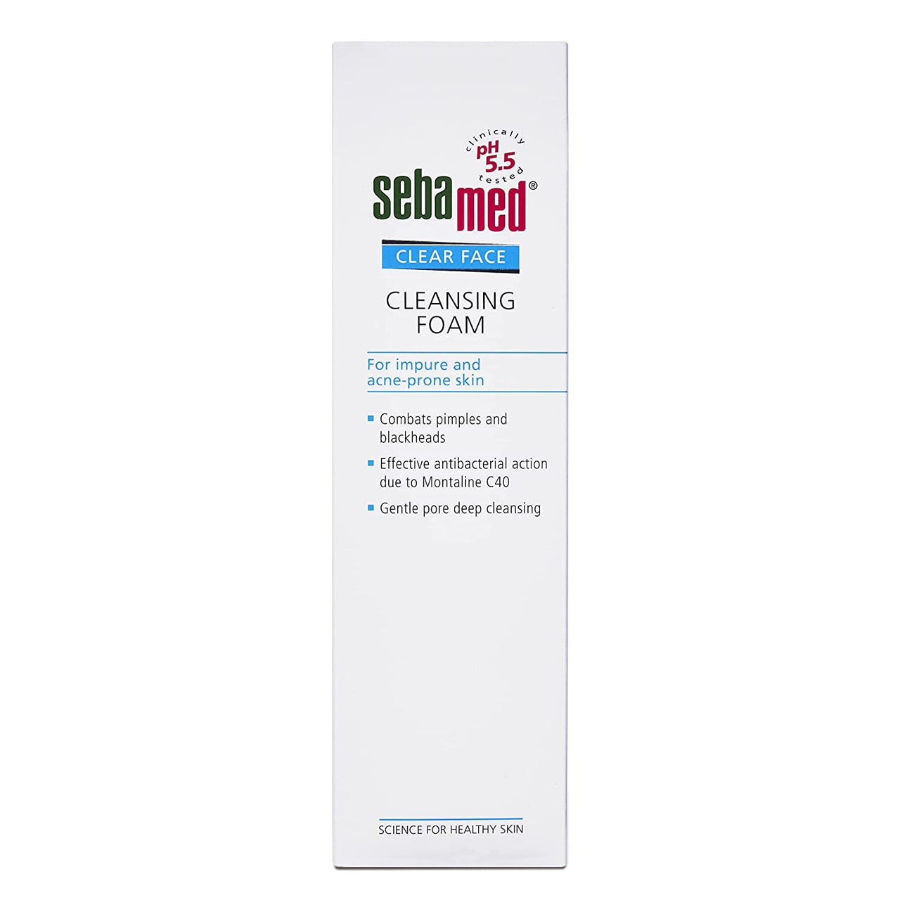Sebamed Clear Face Cleansing Foam| pH 5.5 | Combats pimples with Montaline C40 | Deep pore cleansing | Dermatologically & clinically tested | 150ml (Pack of 2)