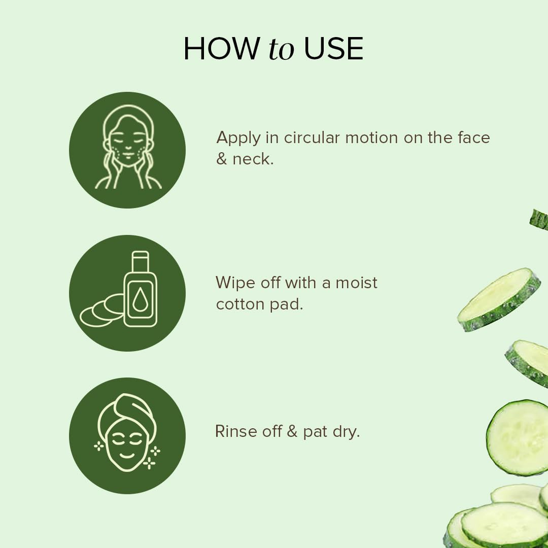 KHADI NATURAL Cucumber and Aloevera Cleansing Milk | Make up Remover | with Shea/Kokum Butter | For All Skin Types |Pack of 2 | (210 * 2) (420 ml)