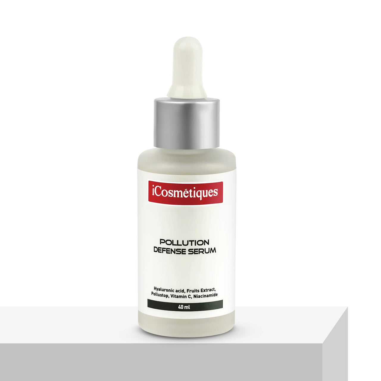 iCosmetiques Pollution Defense Face Serum |Vitamin C, Pollustop, Hyaluronic Acid |Deep Hydration, Glow and Skin Brightening |Infused with Himalayan Glacial Water |Unisex Advance Care Formula |40ml