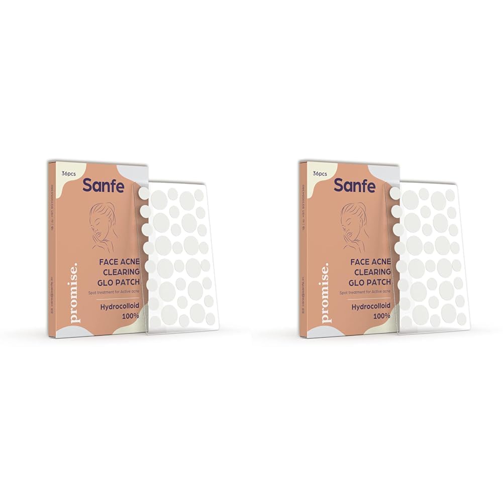 Sanfe Promise Face Acne Pimple Patch - Pack of 72 | Pimple Healing & Spot Clearing Patch | Absorbing Cover |Invisible, Blemish Spot, Hydrocolloid, Skin Treatment