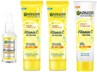 GARNIER BRIGHT COMPLETE VITAMIN C 2 PCS GEL FACE WASH 50g + FOAM FACE WASH 50g + FACE SERUM 15ml (4 Items in the set)