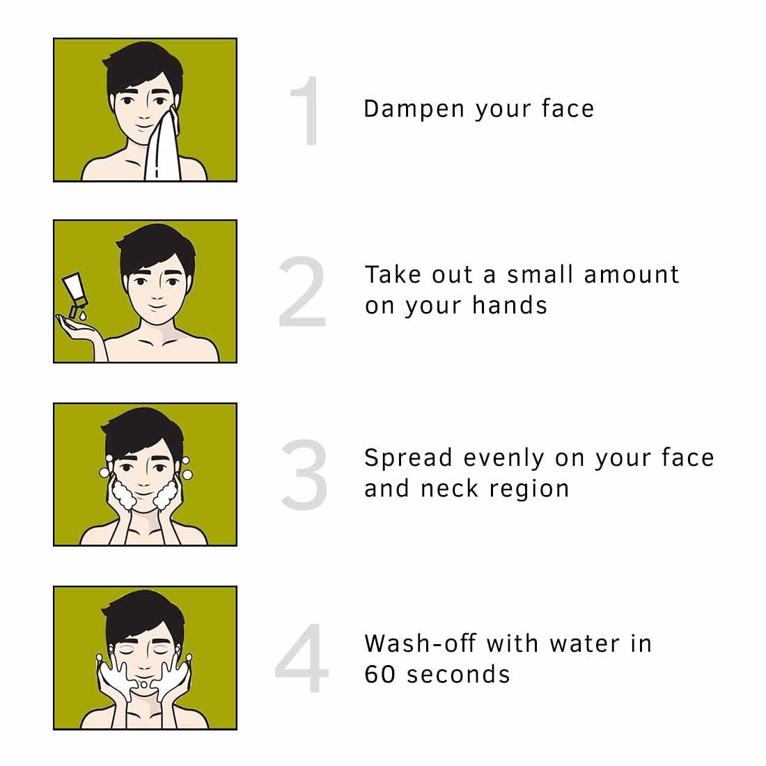 Ustraa Face Wash - Oily Skin - 100g | With Basil & Key Lime - For Acne-Prone Skin | Checks Acne & Blackheads & Moisturising Cream - Oily Skin - 100g | Quick Absorption | with Shea Butter