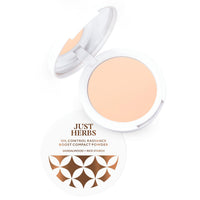 Just Herbs Oil Control Radiance Booster Age Defying Compact Powder for face Makeup 9g (Copper)