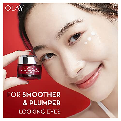 olay eye cream | Reduces Dark Circle, Wrinkles and Puffiness | With Peptides and Niacinamide | Normal, Oily, Dry & Combination Skin l Paraben & Sulphate free | 15ml (Collagen Peptide 24)