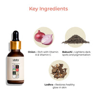 Vedix Face Serum, Customised Ayurvedic Avas Spot Correcting Face Serum for Dark Spots & Pigmentation With Vitamin A + Vitamin C + Onion + Lodhra + Bakuchi - 20 ml