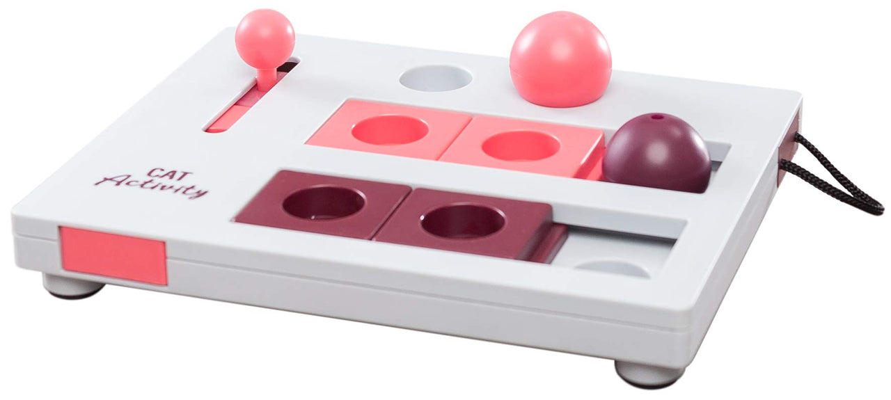 TRIXIE Cat Activity Brain Mover, Strategy Game for Mental Stimulation, Interactive Play for Cats, Treat Dispenser, Cat Toy 7.75 x 6.5