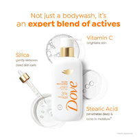 Dove Glow Recharge Serum Body Wash | 3% Brightening Serum + Vit C | Energizes & Illuminates skin | Paraben & SLS free | 300 ml