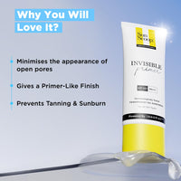 SunScoop Invisible Primer Sunscreen Gel SPF 50 PA+++ | For Dry & Oily Skin | Transparent Primer-Like Finish | Rice Extract & Vitamin E to Minimise Pores | No White Cast | For Women & Men | 45g