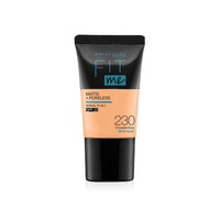 Maybelline New York Fit Me Matte+Poreless Liquid Foundation Medium Coverage For Oily Skin Powder Tube,230 Natural Buff,18Ml& Volume Express Colossal Masacara,Waterproof,Black,10G,Pack Of 1