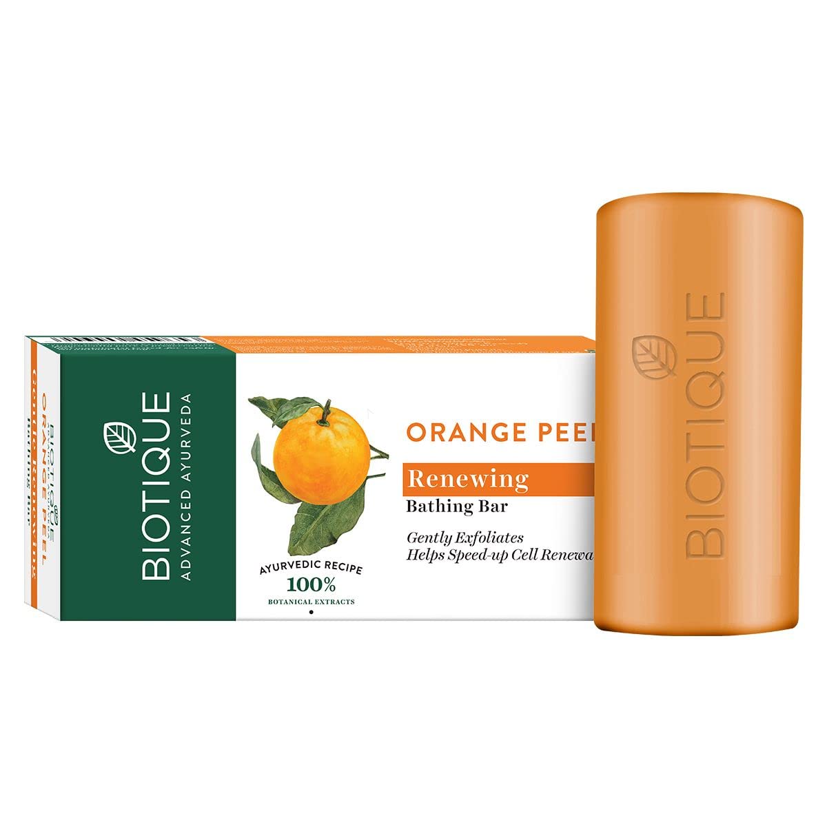 Biotique Bio Morning Nectar Flawless Cream Bathing Bar, 150g & Biotique Bio Orange Peel Revitalizing Body Soap, 150g