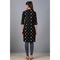 in. fuse by Shoppers Stop Mandarin Neck Printed Cotton Women Straight Fit Kurta
