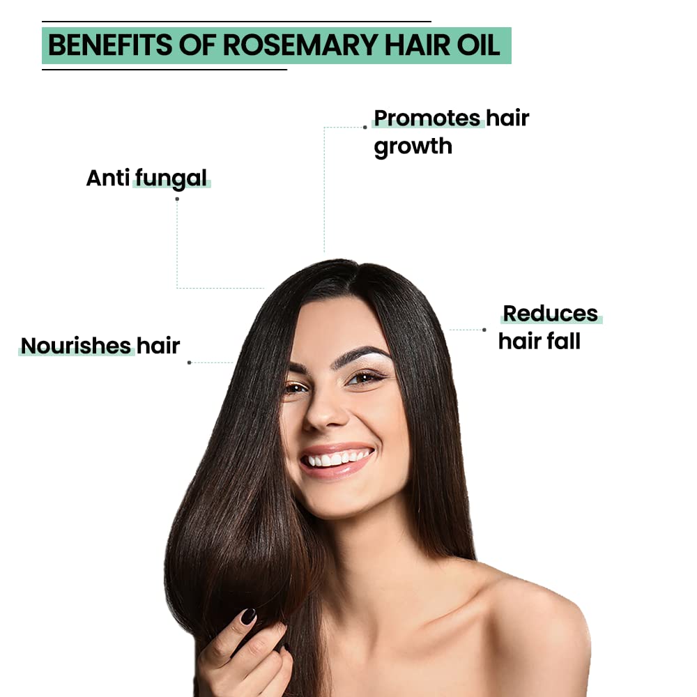 Rey Naturals Rosemary Oil For Hair Growth | Rosemary Essential Oil For Hair Growth | Rosemary Oil Essential Oil For Skin & Body | Pure Rosemary Oil | Pure Rosemary Hair Oil For Men & Women - 15ml*2