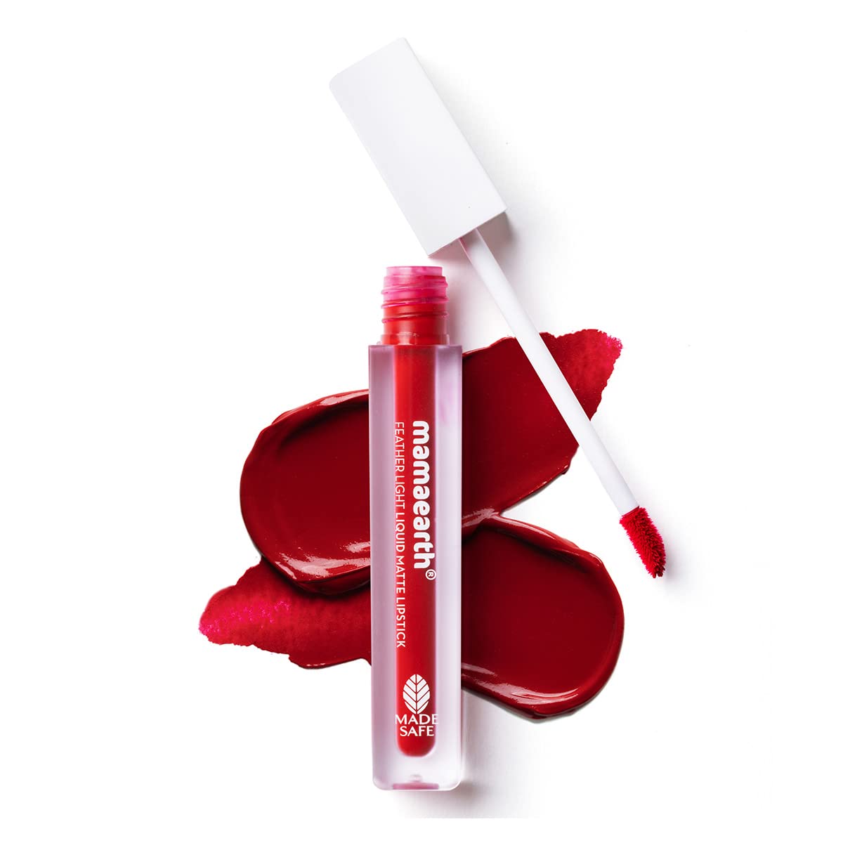 Mamaearth Feather Light Liquid Matte Lipstick with Coconut & Vitamin E for 16-Hour Long Stay (Weightless & Non-Drying) - 06 Red Velvet - 3.5 ml