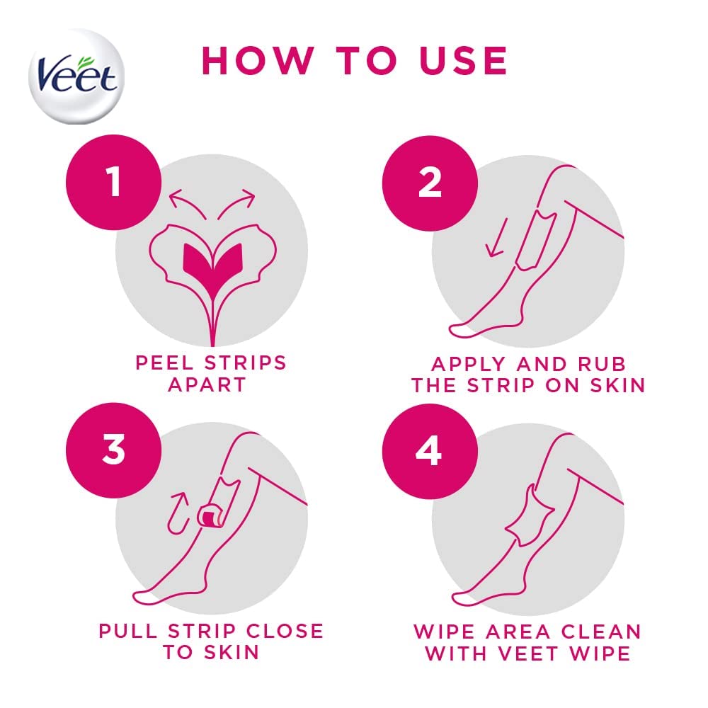 NIVEA Deodorant Roll On, Pearl & Beauty For Women 50ml + Veet Full Body Waxing Kit - Sensitive Skin (20 strips)