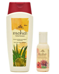 Moha: Herbal Shampoo 200 ml and Hair Serum 30 ml Combo set effective for Hair and Scalp - (Pack of 2)