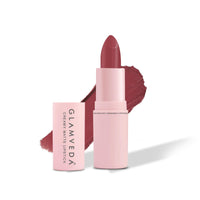 Glamveda Creamy Matte Long Lasting Lipstick with Ceramides & Peptides, Lightweight, 12 Hour Wear, Smudgeproof & Transferproof - Impulsive 304