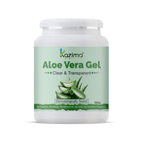 KAZIMA Pure Aloe Vera Gel for Skin and Hair, 500gm | Hydrates, Moisturizes & Soothes Irritated Skin | Pure & Natural Aloe Vera Gel for Face, Acne, Scars, Dark Circles & Sunburn