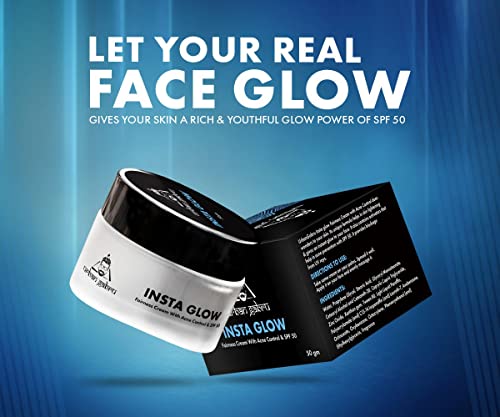 UrbanGabru Insta Glow Fairness Cream with Anti pimple and SPF 50 - No Parabens or Sulphates