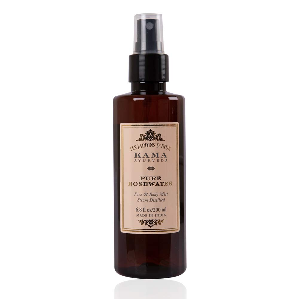 Kama Ayurveda Pure Rose Water Face and Body Mist, 6.7 Fl Oz & Kama Ayurveda Rose and Jasmine Face Cleanser with the Pure Essential Oils of Rose and Jasmine, 100ml