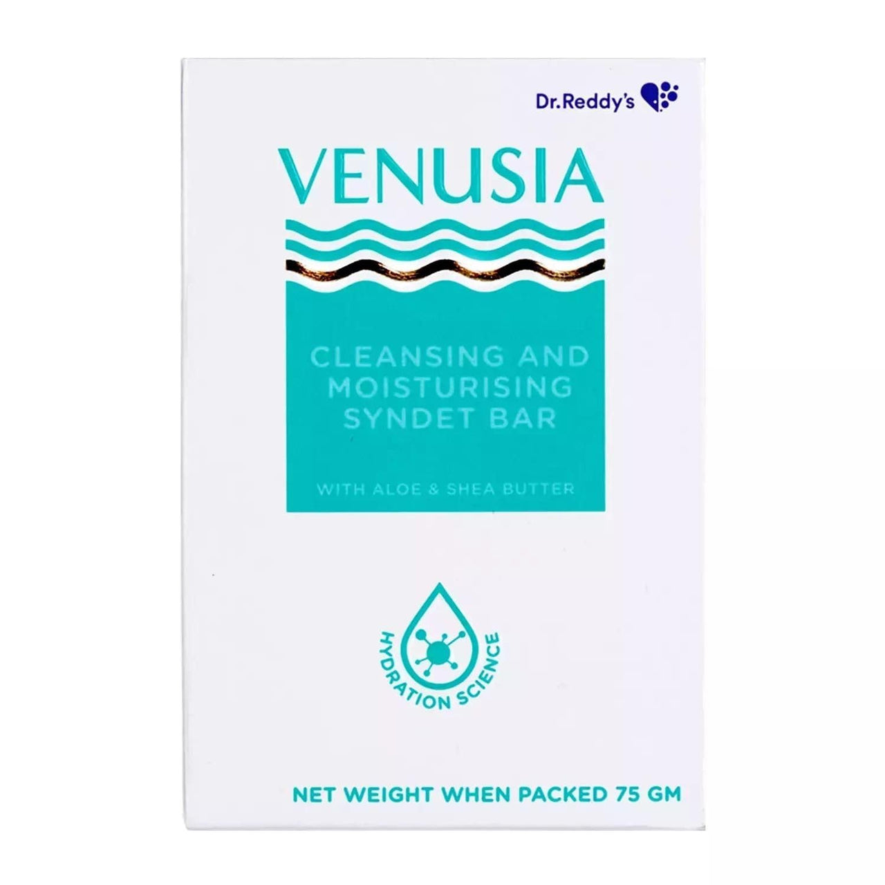 VENUSIA Dr. Reddy Moisturizing Bathing Bar, Syndet Bar, With Shea And Aloe Butter, Hydrated And Supple Skin, Ph Balanced