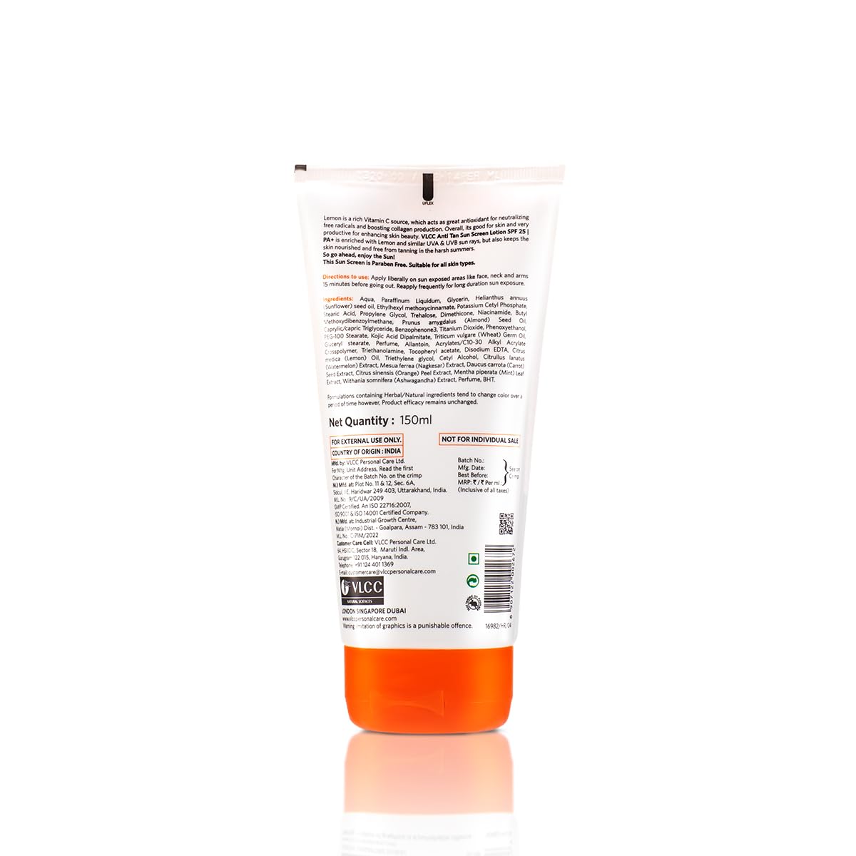 VLCC Anti Tan Sun Screen Lotion - SPF 25 PA - 150ml X 2 | Buy One Get One (300ml) | Helps in Protection Against Sun Damage | With Niacinamide & Kojic Acid.