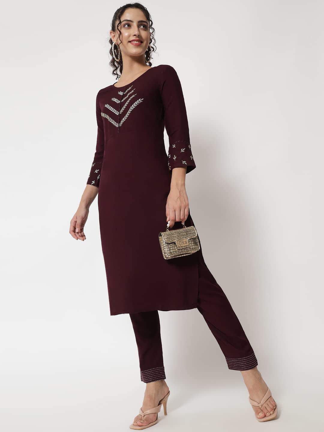 G4Girl Women's  Rayon Kurta Pant Set