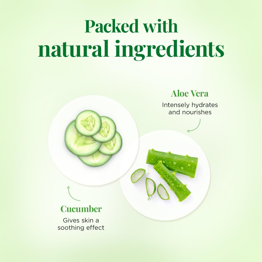 Everyuth Naturals Rejuvenating Cucumber & Aloe Vera Sheet Mask Pack of 3