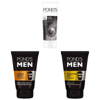 POND's Pure Detox Face Wash 200 g & POND's Men's  Energy Bright Face Wash Coffee Beans Bright Skin, 100g & Pond's  Men Pollution Out Activated Charcoal Deep Clean Facewash, 100 g