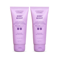 Conscious Chemist® Sunscreen SPF 50 PA++++ | 100g | Sunscreen for Oily Skin, Gel Sunscreen, Niacinamide with Black Berry Extract, Lightweight, Water Resistant, All Skin Types - Berry Bright