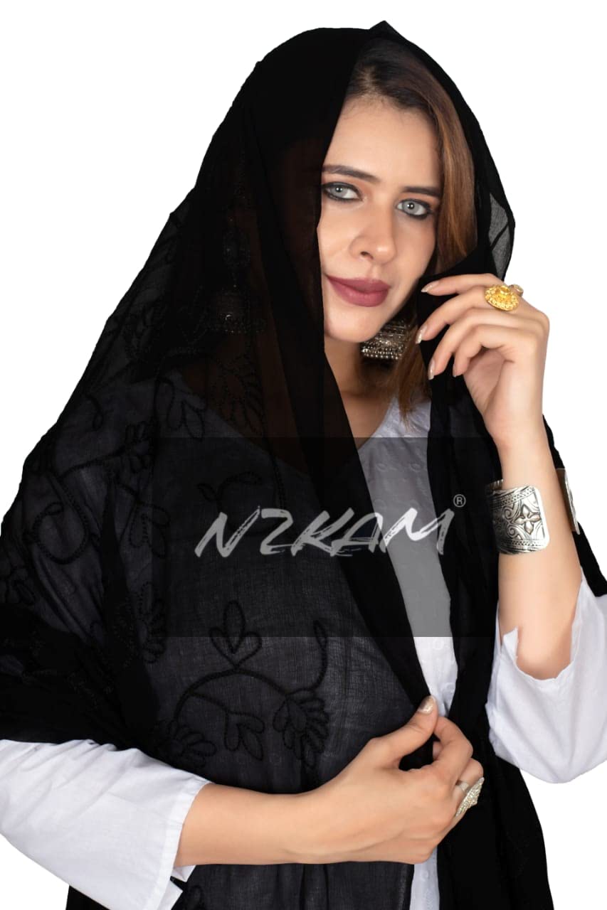 NZKAM Women's  Embroidery Chiffon Aari Work Dupatta | Ethinic Dupattas for Girls