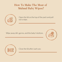 Baby Forest Mulmul Baby Wipes | Ultra-Soft Baby Wet Wipes | Water Based Wipes | Chemical Free & Organic Baby Wipes | 3x Thicker & Softer Wipes | 72 Wipes | Pack of 1