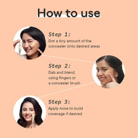 QUENCH BOTANICS Brightening Natural Cream Concealer With Rice Water & Aloe Vera | Conceals Dark Circles & Brightens Under Eyes All Skin | Made In Korea (Light), 10Ml