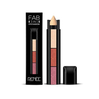 RENEE Fab 3 In 1 Eyeshadow 4.5Gm - Highly Pigmented 3 Shades In 1 Stick, Adds Dimension And Intensity With Shimmery Finish, Enriched With Vitamin E, Assorted