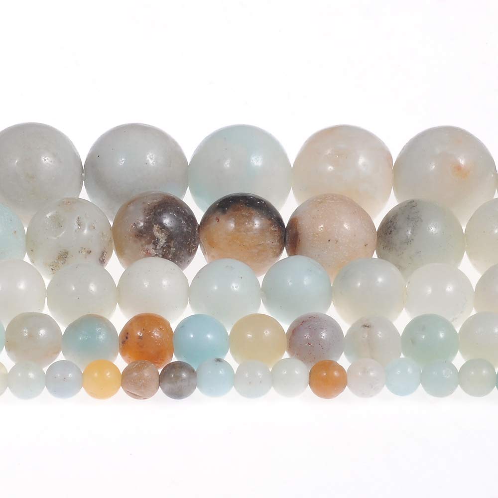 Natural Stone Beads 2mm Amazonite Gemstone Round Loose Beads Crystal Energy Stone Healing Power for Jewelry Making DIY,1 Strand 15"