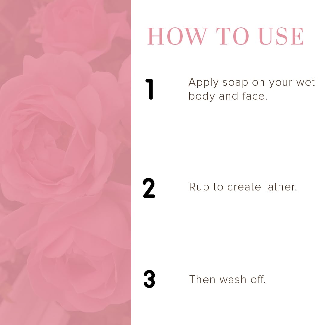 KHADI NATURAL Ayurvedic Rosewater Handmade Soap| Hyderates & Nourishes Skin| Vitamin-Rich | Maintains pH Levels | Softens & Rejuvenates (Pack of 5) (5x125 g) (625 g)