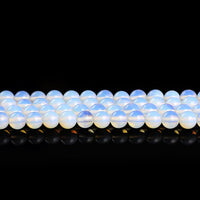 Natural Stone Beads 4mm Opal Gemstone Round Loose Beads Crystal Energy Stone Healing Power for Jewelry Making DIY,1 Strand 15