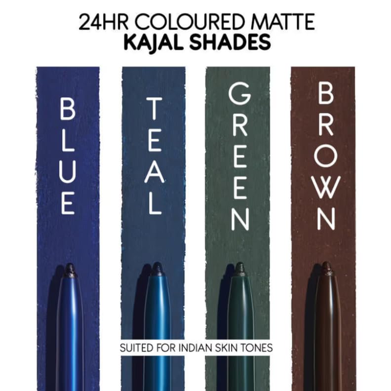 Kay Beauty 24HR Coloured Matte Kajal - Brown (0.35gm)