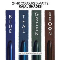 Kay Beauty 24HR Coloured Matte Kajal - Brown (0.35gm)
