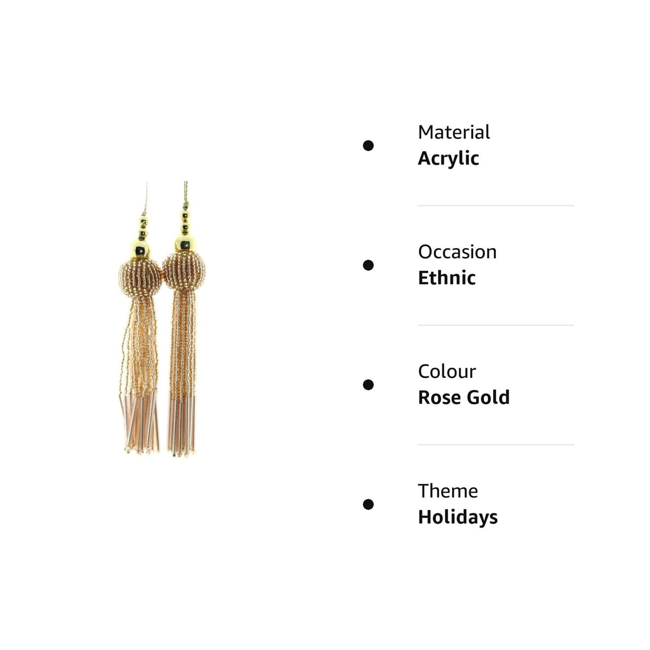 Trendy and Ethnic Acrylic Pearls Tassel Women's  Ethnic Work Hanging Latkan for Sareepallu Blouse Dupatta Lehenga (Set of 1 Pairs)