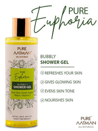 PURE AATMAN Bubbly body wash for women girls men ladies Nourishment | Energizes Senses and Refreshes Body Shower Gel (200ml) - (BUY 1 GET 1 FREE)