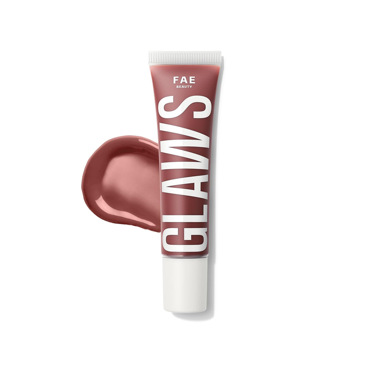 FAE Beauty Peptide Hydrating & High Shine Tinted Lip Gloss (12gm) | With Passionfruit Oil & Argireline to Smoothen, Even, and Soften Lips | Non Sticky | Vegan | Shade Living | Rosewood Gloss