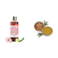 Nat Habit Hibiscus Amla Hair Oil 100 ml & Grapseed Hair Balm 25 ml Combo for Hair Growth, Hair Fall & Deep Conditioning