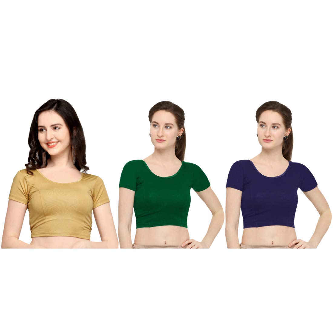 Life Win Stretchable Blouse 28 to 46 Size Cotton Lycra for Women